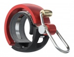 Knog Oi Luxe dzwonek rowerowy black / red Small (22,2mm)
